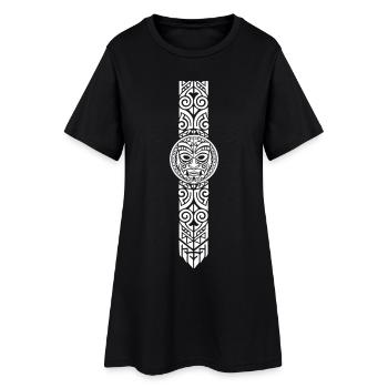 Symbole Haka Maori de Nouvelle-Zélande - Robe T-shirt Femme - noir - Devant