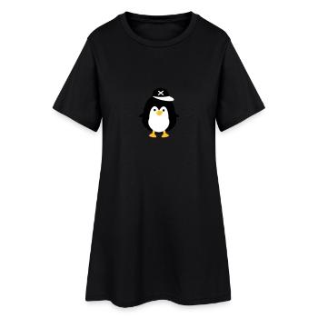 pingouin mignon - Robe T-shirt Femme - noir - Devant