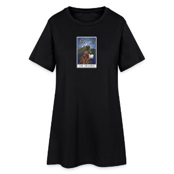 Le lecteur dans le panorama montagneux - Robe T-shirt Femme - noir - Devant