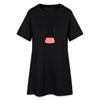 Test glass tube laboratory - Women’s T-Shirt Dress - black - Front