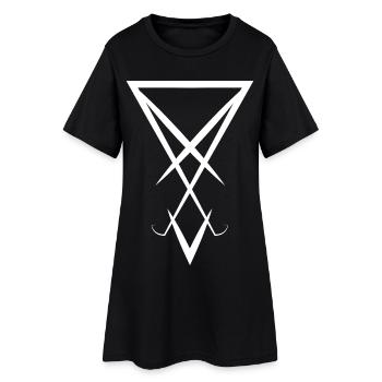 Symbole Lucifer - Robe T-shirt Femme - noir - Devant