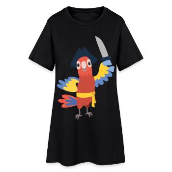 Perroquet - Robe T-shirt Femme - noir - Devant