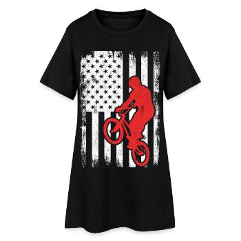 Drapeau BMX USA - Robe T-shirt Femme - noir - Devant