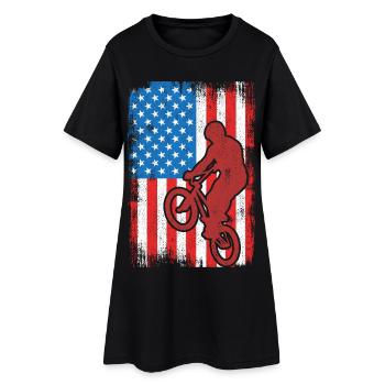 BMX USA - Women’s T-Shirt Dress - black - Front
