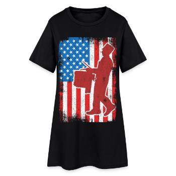 Drum 4th of July USA - Women’s T-Shirt Dress - black - Front