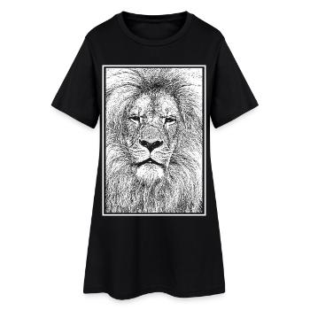 Magnifique lion - Robe T-shirt Femme - noir - Devant