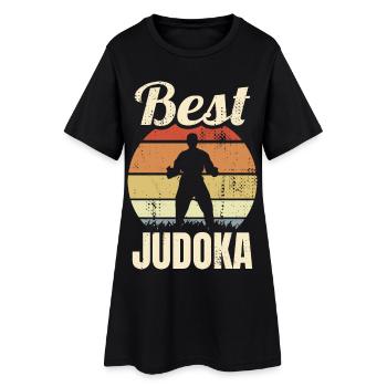 Vintage Judo - Frauen T-Shirt-Kleid - Schwarz - Vorne