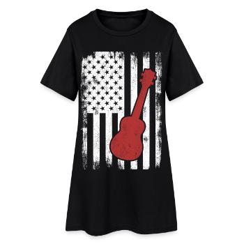 Joueurs de ukulélé américains - Robe T-shirt Femme - noir - Devant
