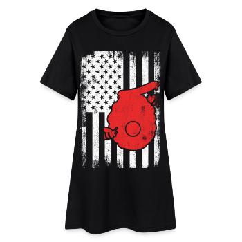 4 juillet USA Apiculture - Robe T-shirt Femme - noir - Devant