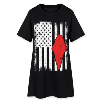 USA Eiscreme - Frauen T-Shirt-Kleid - Schwarz - Vorne