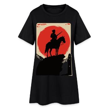 Abrek - Robe T-shirt Femme - noir - Devant