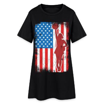 Pom-pom girl patriotique des États-Unis - Robe T-shirt Femme - noir - Devant