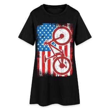 4 juillet USA VTT - Robe T-shirt Femme - noir - Devant