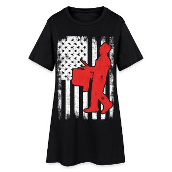 Batteur patriotique des États-Unis - Robe T-shirt Femme - noir - Devant