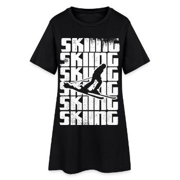 Drôle de skieur - Robe T-shirt Femme - noir - Devant