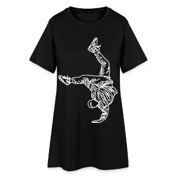 Croquis de breakdancer - Robe T-shirt Femme - noir - Devant