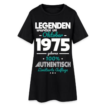 50e anniversaire - Les légendes ont été créées en octobre 1975 - Robe T-shirt Femme - noir - Devant