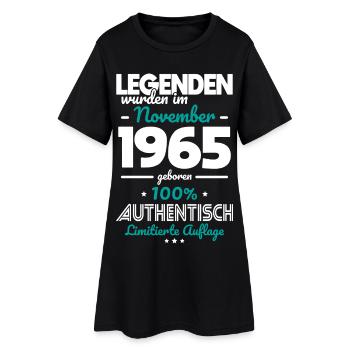 60e anniversaire - Les légendes ont été créées en novembre 1965 - Robe T-shirt Femme - noir - Devant