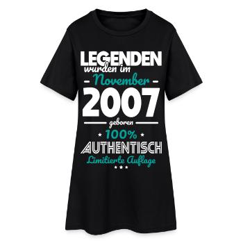 18e anniversaire - Les légendes ont été faites en novembre 2007 - Robe T-shirt Femme - noir - Devant
