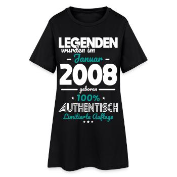 18e anniversaire - Les légendes ont été créées en janvier 2008 - Robe T-shirt Femme - noir - Devant