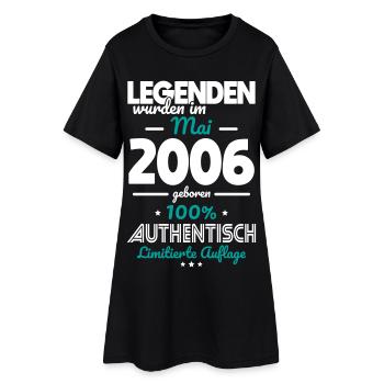 20. Geburtstag - Legenden wurden im Mai 2006 - Frauen T-Shirt-Kleid - Schwarz - Vorne