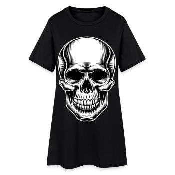 Conception de crâne pour fans de rock et de metal - Robe T-shirt Femme - noir - Devant