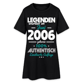 20. Geburtstag - Legenden wurden im Juni 2006 - Frauen T-Shirt-Kleid - Schwarz - Vorne