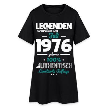 50. Geburtstag - Legenden wurden im Juli 1976 - Frauen T-Shirt-Kleid - Schwarz - Vorne