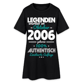 20. Geburtstag - Legenden wurden im Oktober 2006 - Frauen T-Shirt-Kleid - Schwarz - Vorne