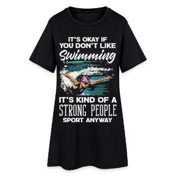 Dictons drôles de nageurs et conception de clubs de natation - Robe T-shirt Femme - noir - Devant