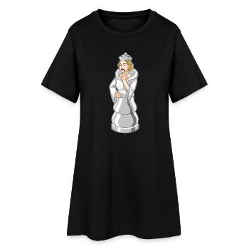 Chess Piece Queen Chess - Women’s T-Shirt Dress - black - Front