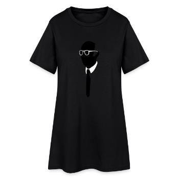 business - Frauen T-Shirt-Kleid - Schwarz - Vorne