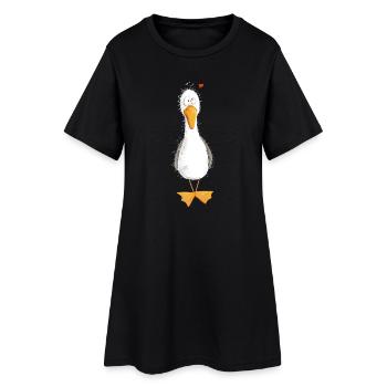 Seagull holiday sea with heart - Women’s T-Shirt Dress - black - Front