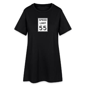 55 - Women’s T-Shirt Dress - black - Front