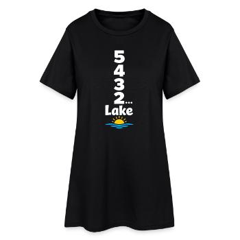 See-wochenende Countdown Zu See-tagen - Frauen T-Shirt-Kleid - Schwarz - Vorne
