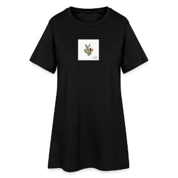Illustration de cactus avec des fruits colorés - Robe T-shirt Femme - noir - Devant