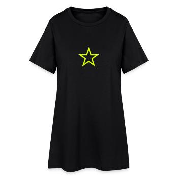 Étoile - Robe T-shirt Femme - noir - Devant