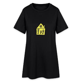 Maison de famille - Robe T-shirt Femme - noir - Devant
