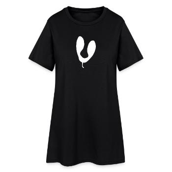 U-Shape Abstract Silhouette - Women’s T-Shirt Dress - black - Front