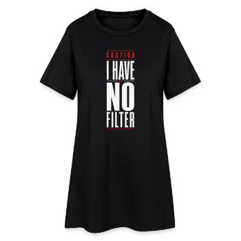 Attention : je n’ai pas de filtre sarcasme ironie humour - Robe T-shirt Femme - noir - Devant