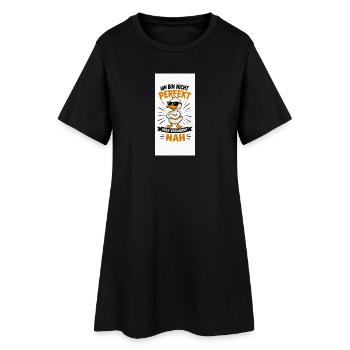 Nicht perfekt, aber verdammt nah - Frauen T-Shirt-Kleid - Schwarz - Vorne