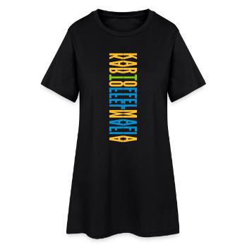 Potato mafia abstract double saying - Women’s T-Shirt Dress - black - Front