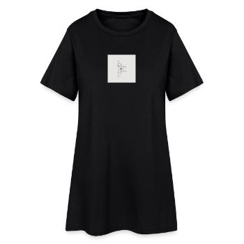 Logo photographique Flash d’étoile - Robe T-shirt Femme - noir - Devant