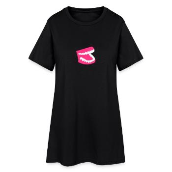 dents - Robe T-shirt Femme - noir - Devant
