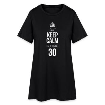 Je n’arrive pas à me calmer, j’ai 30 ans - Robe T-shirt Femme - noir - Devant