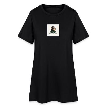 Icône du polo Mad Monkey - Robe T-shirt Femme - noir - Devant