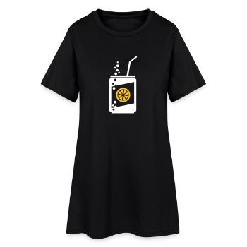 canette de soda - Robe T-shirt Femme - noir - Devant