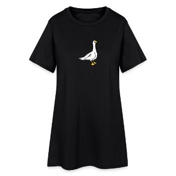 Oie - Robe T-shirt Femme - noir - Devant