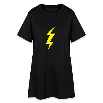 Blitz - Frauen T-Shirt-Kleid - Schwarz - Vorne