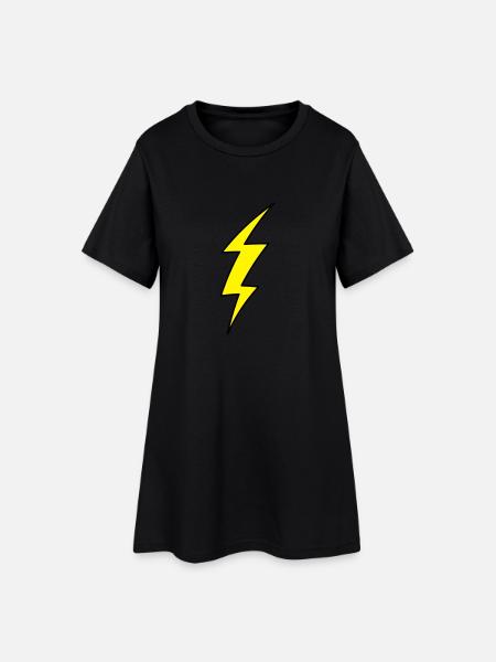 Blitz - Frauen T-Shirt-Kleid - Schwarz